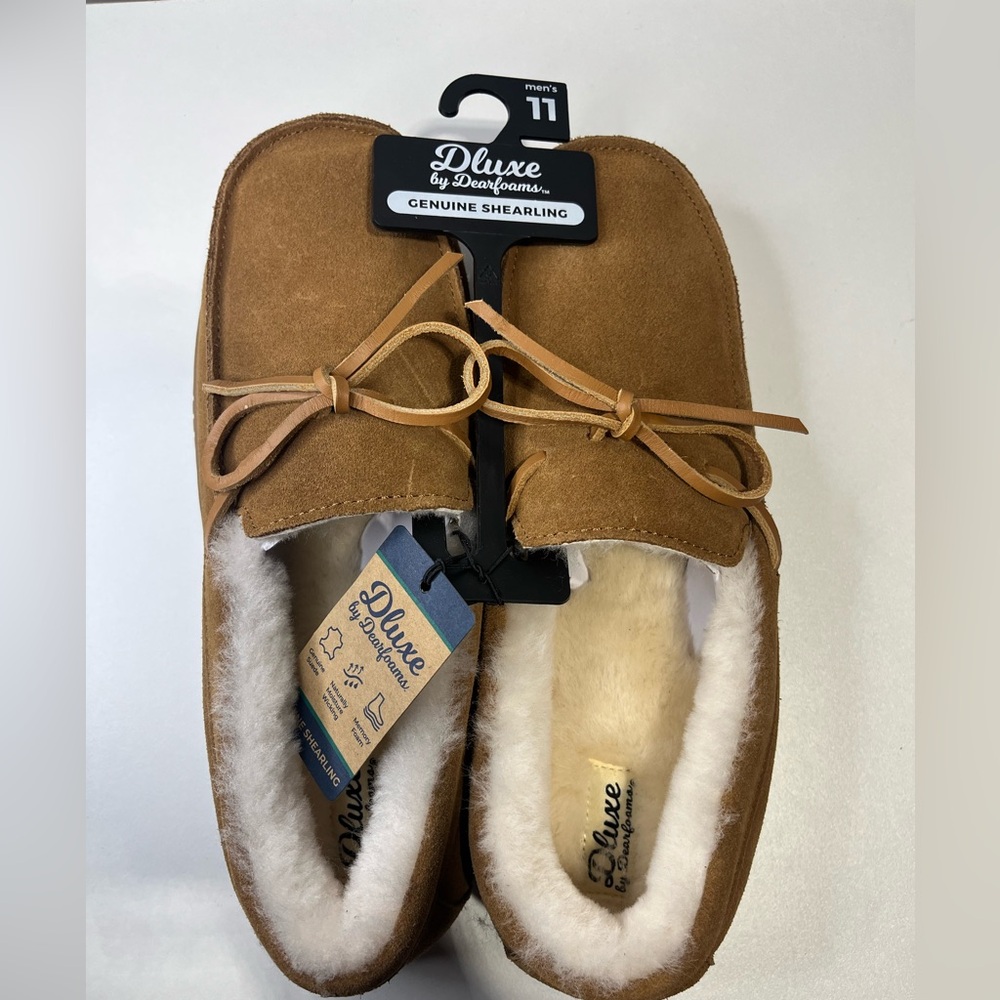 Dearfoams Brown Shearling Loafers